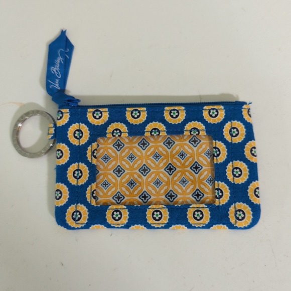 Vera Bradley Riviera Blue Zip Clip‎ Id Case NIP Retired Pattern - Picture 1 of 3